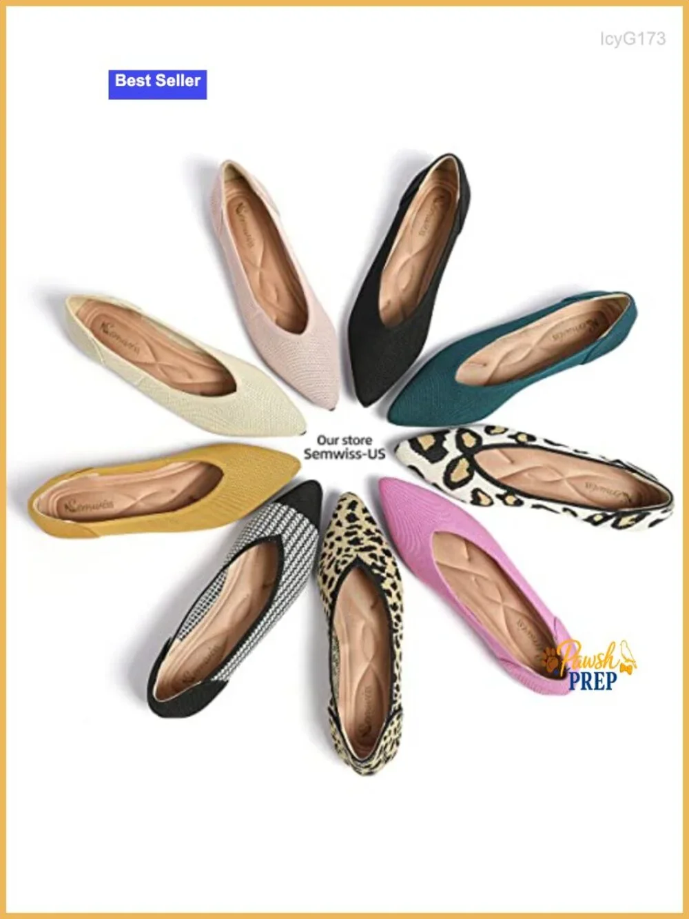 Breathable Knit Memory Foam Slip-on Work Ballet Flats Pointed Toe